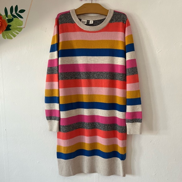 GAP Other - EUC Gap Kids Rainbow sweater dress sz 10 grey long sleeve fall Back 2 School